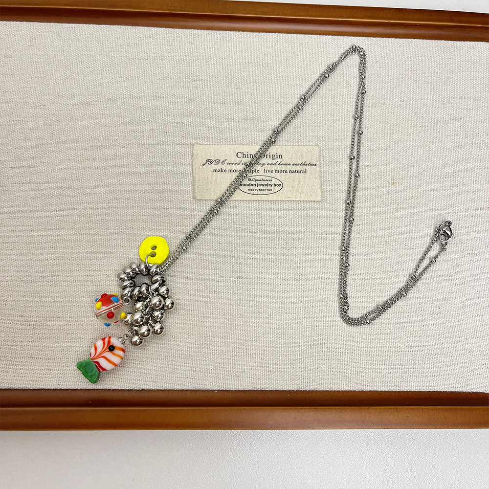 Collier avec pendentif bouton poisson-clown Style E Z-96