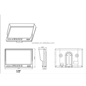 Fábrica Preço Direto Atacado 7 Polegada <span class=keywords><strong>Monitor</strong></span> Do Carro HD TFT LCD com Conector VGA