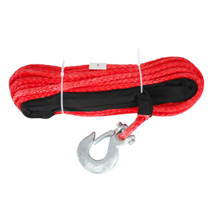 Cable de cuerda de cabrestante con funda, cuerda de remolque sintética gris, cuerda de mantenimiento de lavado de coches para ATV UTV todoterreno - Product Image 5