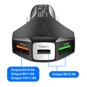 Super Fast Charging <strong>All</strong>-in-1 Metal 3-in-1 Car <strong>Charger</strong> with LED Light Custom Logo OEM &amp; ODM Pd Protection OTP &amp; OVP - Product Image 5