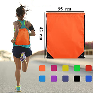 Mochilas de cinch esportivas para ar livre, mochila à prova d' água de grande capacidade de 210d de poliéster, para uso externo