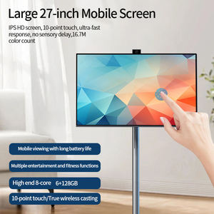 27英寸安卓13可充电4k迷你智能液晶电视室内6gb + 128GB触摸屏电视，带发光二极管背光便携式摄像头 - Product Image 2