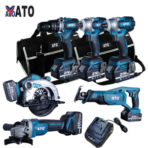 ATO CB2003 üç bir güçlü 3.0Ah 4.0Ah 21V fırçasız matkap tornavida anahtarı akülü aracı takım Combo seti