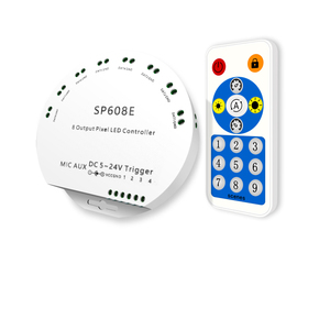 SP608E ไมโครโฟน AUX Music balanx APP Blue-tooth RF ระยะไกล8ทางพอร์ตเอาท์พุตควบคุมแต่ละพอร์ตแอดเดรสตัวควบคุมพิกเซล LED - Product Image 2