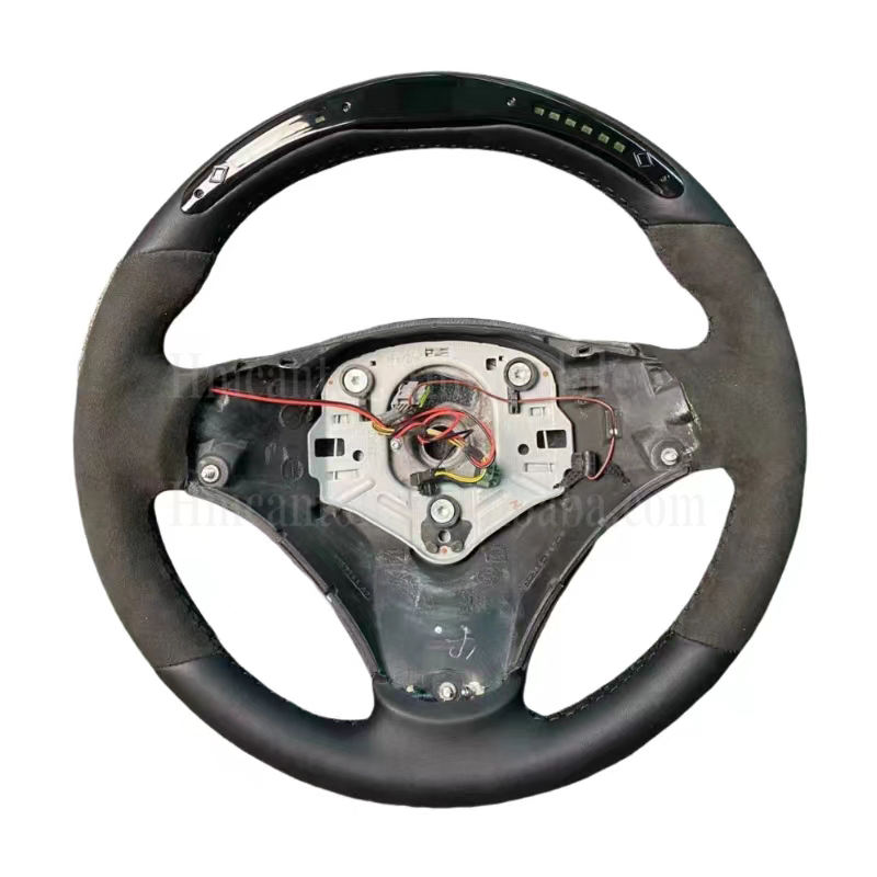 Alcantara+Leather+Led+Without Hole+Black stitching