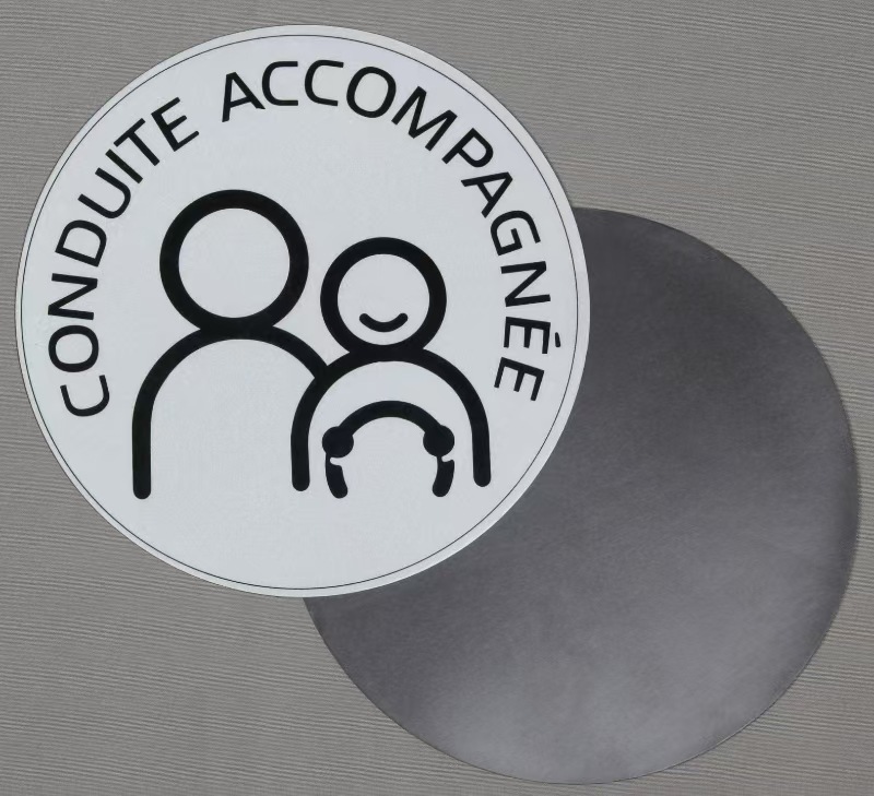 Double autocollant de voiture réfléchissant magnétique