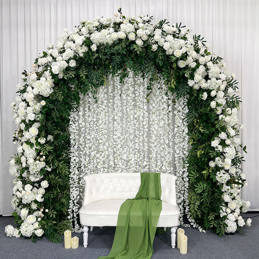 1-flower arch with flower curtain