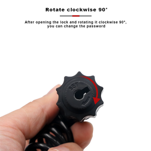RIDERACE Противоугонный замок с паролем Прочный портативный 4-битный кодовый кабель со стальным кодом - Product Image 5
