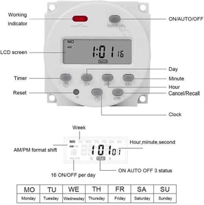 CN101A interruttore timer 12V 16A interruttore di controllo del tempo di alimentazione del circuito di controllo del microcomputer spegnimento automatico interruttore timer 220V 24V - Product Image 2