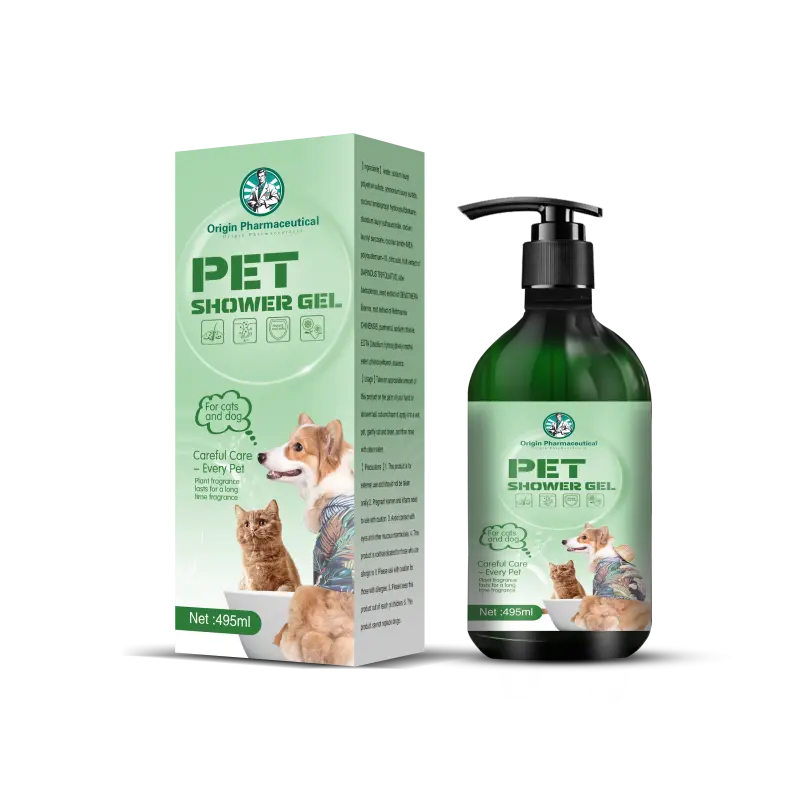 Köpekler ve kediler için OEM ODM evcil hayvan şampuanı kuru kaşıntılı cilt köpek şampuanı 495ml giderici için şampuan