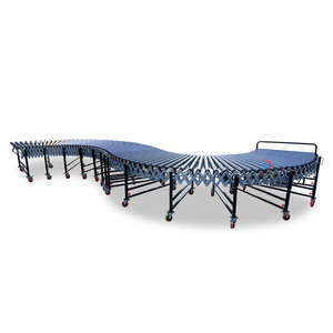 Rubber-coated Anti-slip V Belt Roller <strong>Conveyor</strong> Line Customized Flexible Skate Wheel <strong>Conveyor</strong> for Feed Boxes <strong>Unloading</strong> - Product Image 3