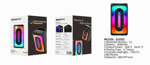 MODORWY双3英寸台式TWS扬声器版本5.1 16W 3000毫安时5-7小时RGB灯调频辅助TF USB兼容WiFi - Product Image 6