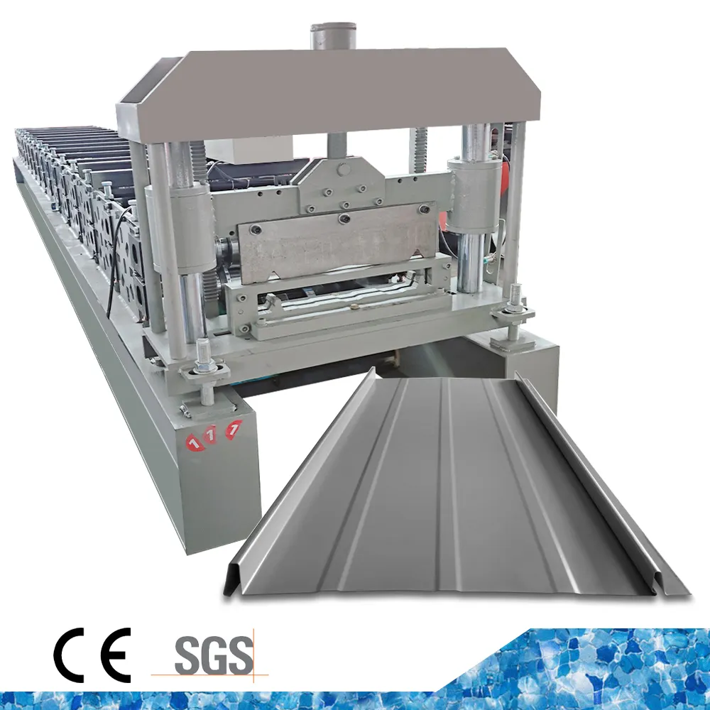 Snap Lock Panel Roll Forming Standing Seam Metal Roof Machine para la venta