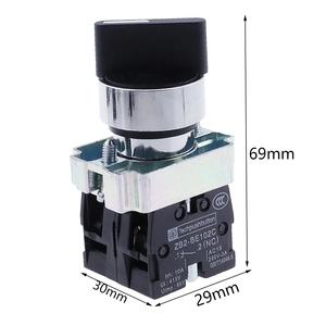 XB2-BD25 XB2-BD53 1NO/1NC 2NO 2/3 posizione momentanea auto-reset blocco selettore autobloccante interruttore a pulsante interruttore a pulsante - Product Image 3
