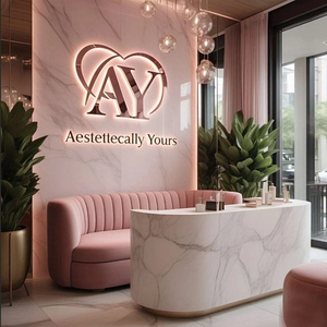 في الهواء الطلق رسالة ليد الأعمال علامة أمامية مخصصة في الهواء الطلق أدى علامات مضيئة الخلفية متجر الأعمال 3D ، - Product Image 1