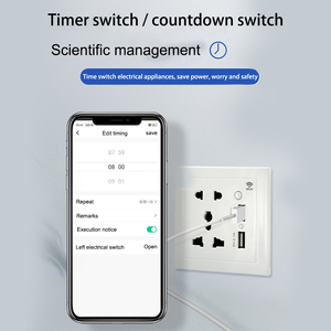 Smart Multi-funktion 1 Gang Schalter 5 Pin Universal Outlet USB Stecker WiFi Drahtlose Elektrische Wand Montiert Buchse - Product Image 4