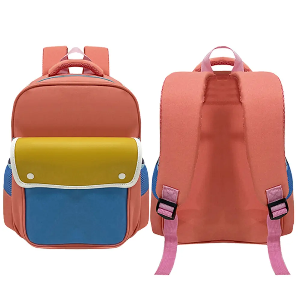 Mochila escolar estilo japonês coreano portátil colorida popular personalizada com logotipo de marca tamanho mochila para livros