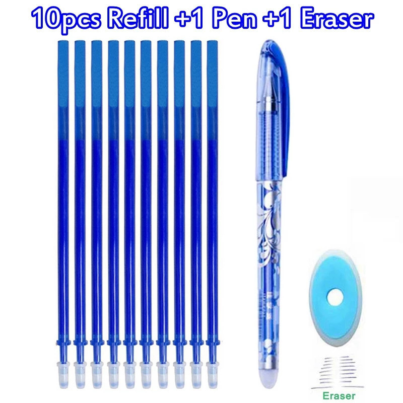 1 blu-1 penna + 10 ricarica + 1 gomma