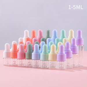 サンプルバイアルミニ1ml 2ml 3ml 5mlエッセンシャルオイルフロストグラスドロッパーアロマ液体ドロップピットボトル香水 - Product Image 2