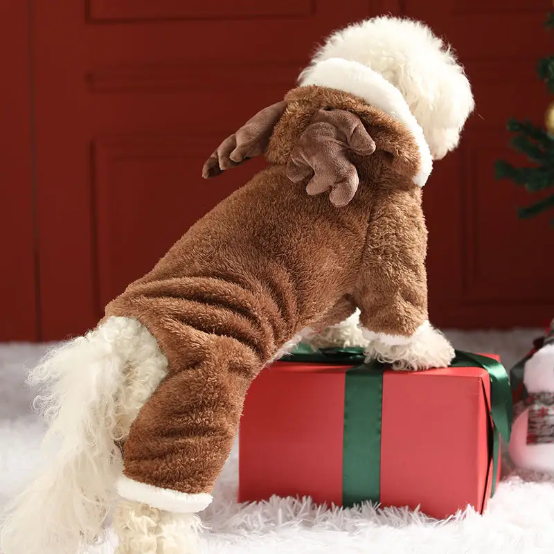 Đồ Dùng Giáng Sinh Cho Thú Cưng Chó Lớn Nhỏ Quần Áo Trang Phục Đệm Cotton Cho Mèo Quần Áo Mùa Thu Đông Vui Nhộn
