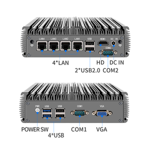 Hardware Firewall Red J4125 Baja potencia Quad Core 4x2,5G LAN RS232 Puerto serie DDR4 MSATA Almacenamiento Mini PC Computadora - Product Image 3