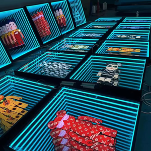 Tùy chỉnh nhiều màu acrylic gương sáng Diode dẫn ánh sáng cho doanh nghiệp trung tâm mua sắm hình ảnh tường Abyss gương quảng cáo hộp - Product Image 1