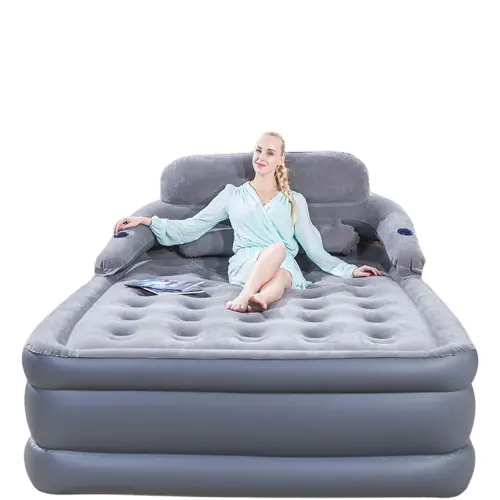 Prix d'usine Matelas pneumatique Queen Size Gonflable Double Hauteur Matelas pneumatique automatique Matelas pneumatique de camping avec pompe intégrée