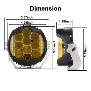 ไฟ LED ขับขี่รถยนต์ออฟโรดขนาด5นิ้ว4X4 DC10-30V ไฟ LED สำหรับรถบรรทุก ATV UTV - Product Image 3