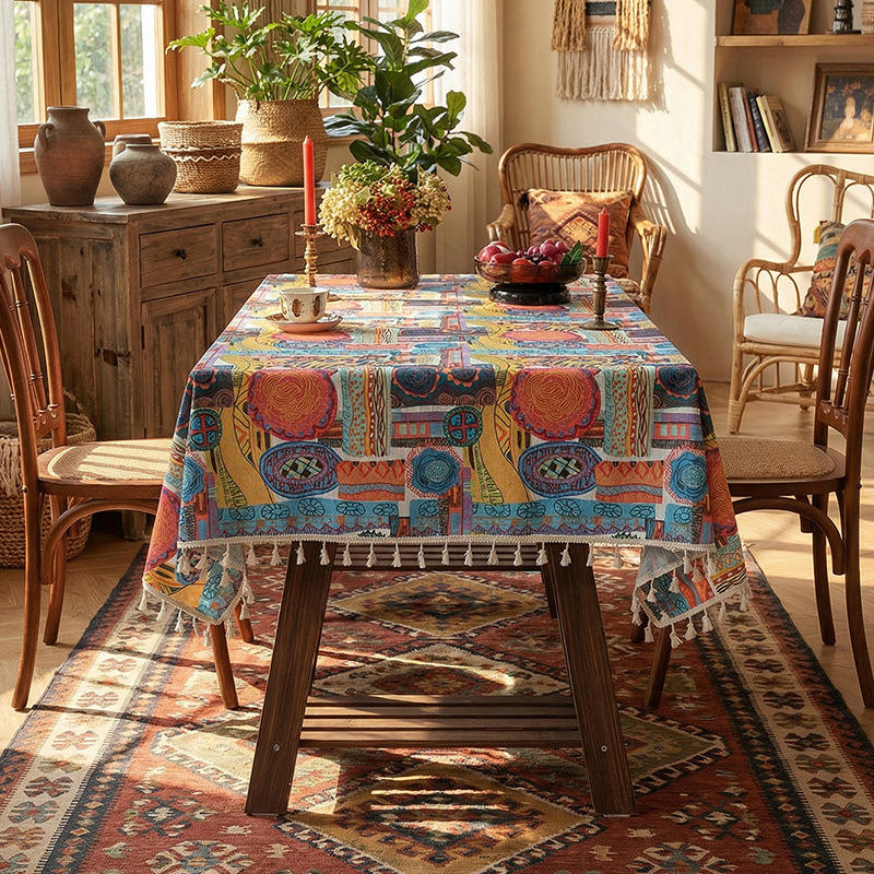 Pompon floral géométrique peint