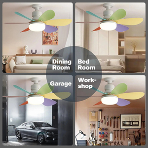 Ventilador LED multicolor de alta calidad, lámpara de ventilador de atenuación con Control remoto, ventilador de techo de fácil instalación con lámpara para el hogar - Product Image 6