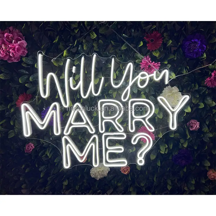Valentinstag Antrag Überraschung Arrangement Willst Du Mich Heiraten Brief Led Neonlicht Zeichen für Hochzeit Dekoration