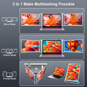 Monitor de ordenador multipantalla de 14 pulgadas con doble pantalla LCD IPS FHD de 1080P, extensor de pantalla de ordenador portátil, Monitor portátil triple dual