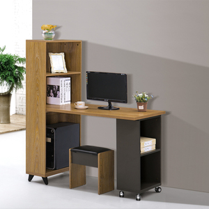 Mesa de escritorio esquinera para ordenador, escritorio de madera con silla para el hogar - Product Image 4