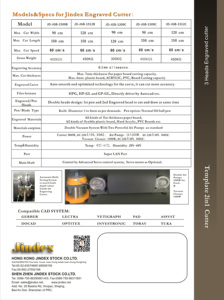 Jindex Flatbed Router kesme makinesi şablon kesici plastik tahta PVC akrilik freze oyma makinesi - Product Image 5
