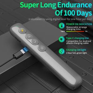 Doppio puntatore Laser penna RF Wireless Presenter telecomando faretto lente d'ingrandimento Turn Page PPT Clicker per Techer Meeting - Product Image 4