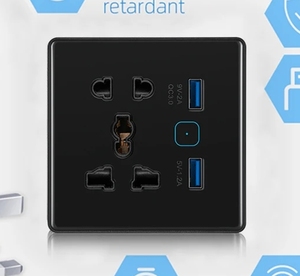 WiFi智能通用壁式插座，带USB充电器端口13A插座智能插头，可与图雅应用Alexa谷歌主页配合使用 - Product Image 2