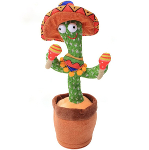 New Dancing <strong>Plush</strong> Cactus Toys <strong>Songs</strong> Singing Talking Funny Wriggle Cactus Doll What You Say Electric Cactus