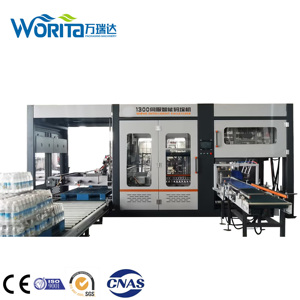 Línea de embalaje de estiramiento de paleta automática para embalaje de cajas de cartón paletizador con sistema de descarga de carga caja de Metal para caja bolsa de alimentos - Product Image 1
