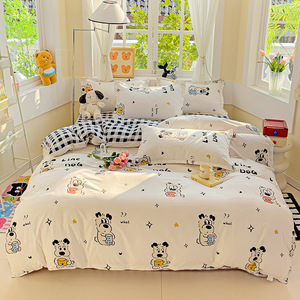 Bán Buôn Bộ Đồ Giường Bốn Mảnh Thiết Lập Tất Cả Các Mùa Giải Cross-Biên Giới Thương Mại Nước Ngoài Chải Chăn Bìa Tấm Ga Giường Sinh Viên Ký Túc Xá Chăn - Product Image 6