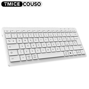 Multi-Device 2.4GHz Wireless <strong>Keyboard</strong> for Mac Windows Low Profile Silent Clavier Ultra Thin Mini Portable <strong>Keyboard</strong> - Product Image 1