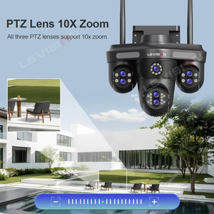 LS VISION 2025 Cámara DE SEGURIDAD Ultra HD 14MP 360 ° Panorámica Seguimiento automático Siete lentes Cuatro pantallas Tri-Ptz Granja de sirenas incorporada - Product Image 3
