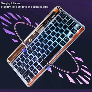 Fabrik preis Drahtlose Schreibmaschinen tastatur Personal isiert und neu mit USB-Schnitts telle - Product Image 4