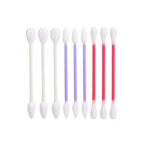 Çevre dostu 385 parça Q ipuçları nazik ve rahat üç renkli kağıt sopa ile orijinal pamuk swablar - Product Image 5