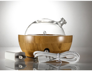 Glass Bamboo Ultrasonic <strong>Diffuser</strong> Essential Oil Overflow the Built-in <strong>Nozzle</strong> Nebulizer <strong>Diffuser</strong> with 7 Color Led Change - Product Image 4