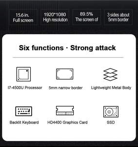 15 Inch Intel Core I7-4500u Win 10 Laptop Slim Notebook With Backlit <strong>Keyboard</strong> <strong>Computer</strong> Laptop - Product Image 3