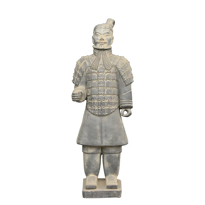 Hochwertige helle Ton farbe xi'an Krieger Soldat in Garten Krieger Statue