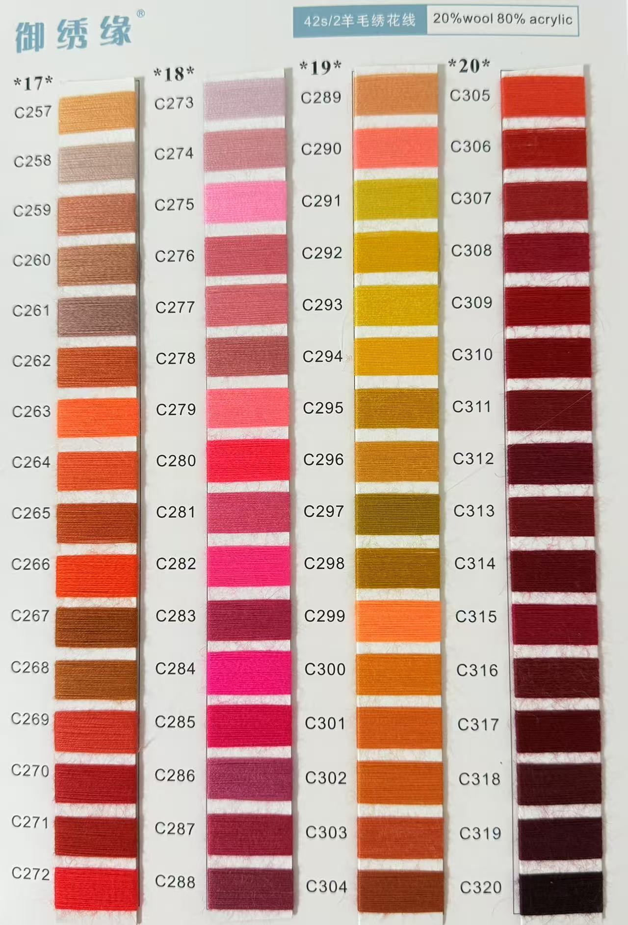 Please note the color code