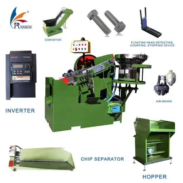 Máquina laminadora de roscas para hacer tornillos de diseño fácil de usar completamente profesional