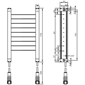HCB2T200060N-B Fabrik Direkter Sicherheits sensor Großer Erkennungs abstand und Höhe RTD-Isolierter Barriere-Licht vorhang - Product Image 2