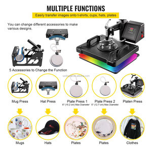 <strong>5</strong> in <strong>1</strong> Heat Press 15&quot; <strong>X</strong> 15&quot; Digital Clamshell Sublimation for DIY Mug Cap Plate - Product Image 4